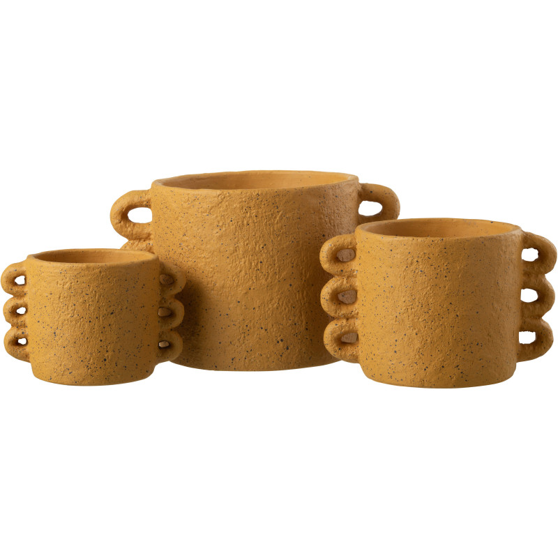 Cache-pot en Céramique Ocre Zénia Diamètre 23 cm - 3