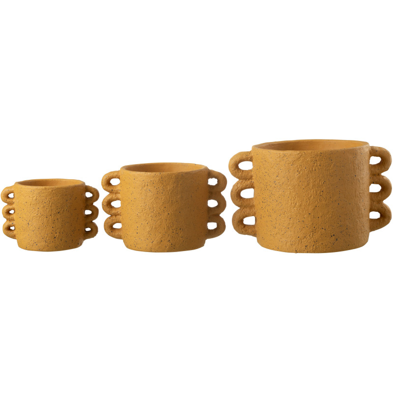 Cache-pot en Céramique Ocre Zénia Diamètre 23 cm - 4