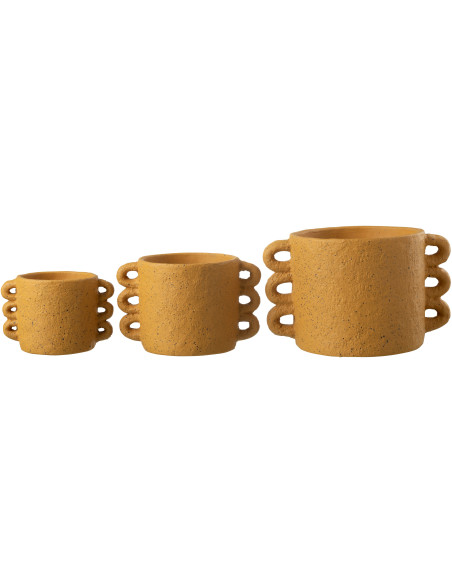 Cache-pot en Céramique Ocre Zénia Diamètre 23 cm - 4