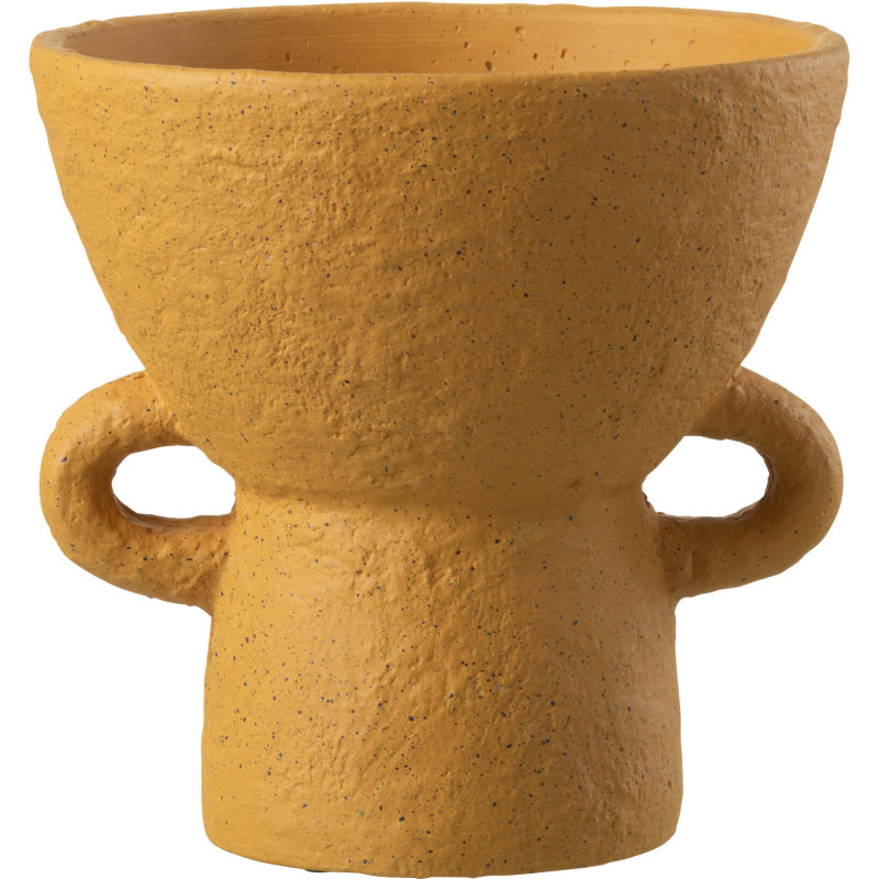Cache-pot sur pied en Céramique Ocre Zénia Diamètre 25 cm - 1