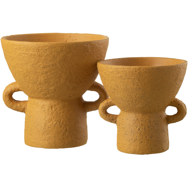 Cache-pot sur pied en Céramique Ocre Zénia Diamètre 25 cm - 3