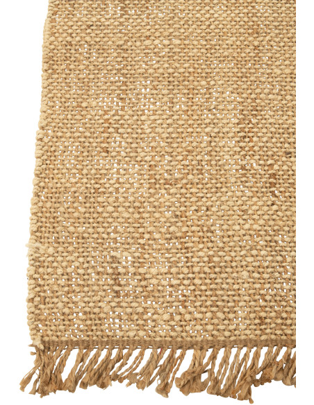 Tapis Rectangulaire XL Havana 240x160 en Polyester Naturel Blanc Avec franges - 3