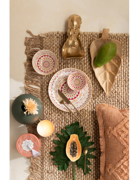 Tapis Rectangulaire XL Havana 240x160 en Polyester Naturel Blanc Avec franges - 4