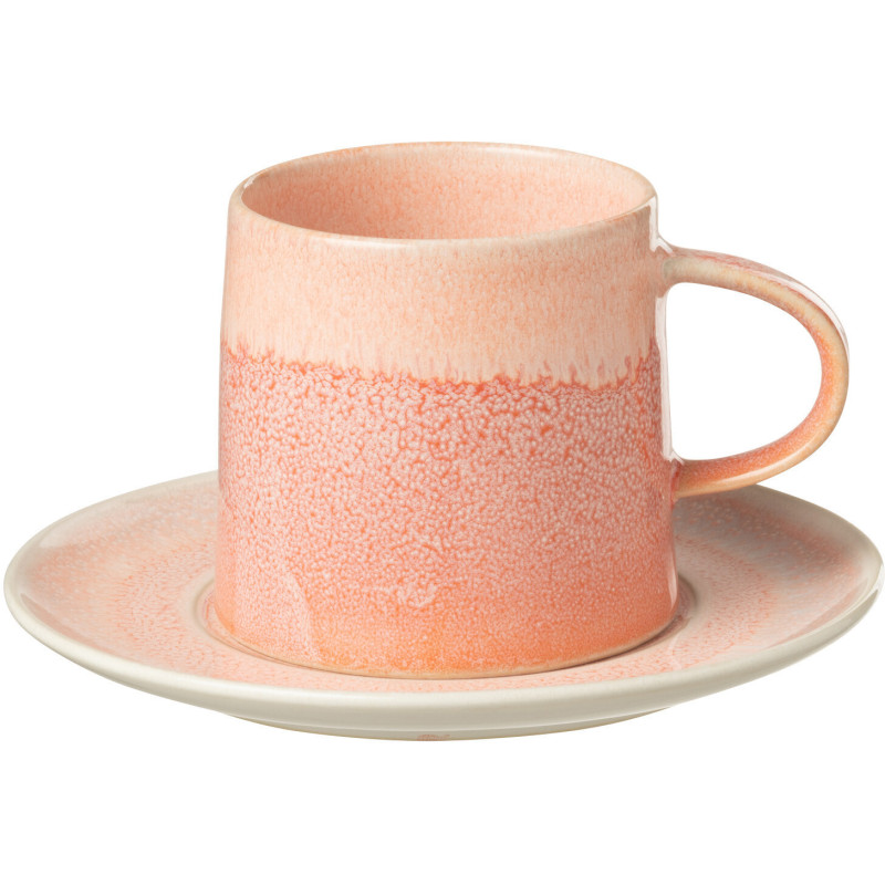 Tasse à thé Lara en Porcelaine Saumon - 1