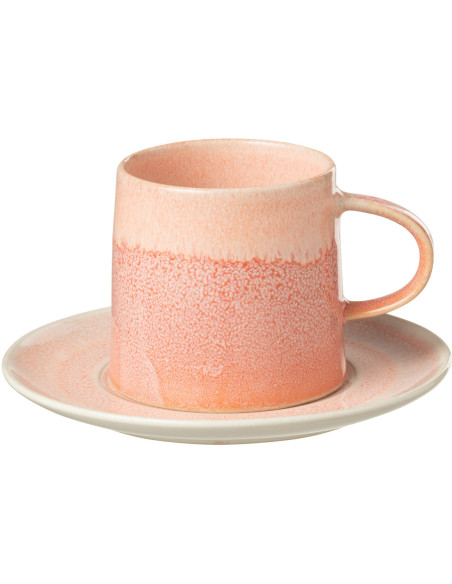 Tasse à thé Lara en Porcelaine Saumon - 1
