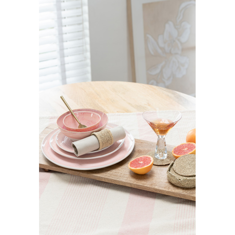 Assiette Ronde à dessert Lara en Porcelaine Saumon - 4