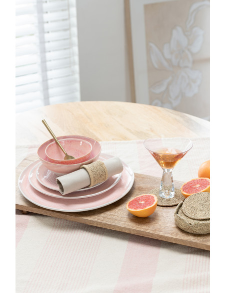 Assiette Ronde à dessert Lara en Porcelaine Saumon - 4