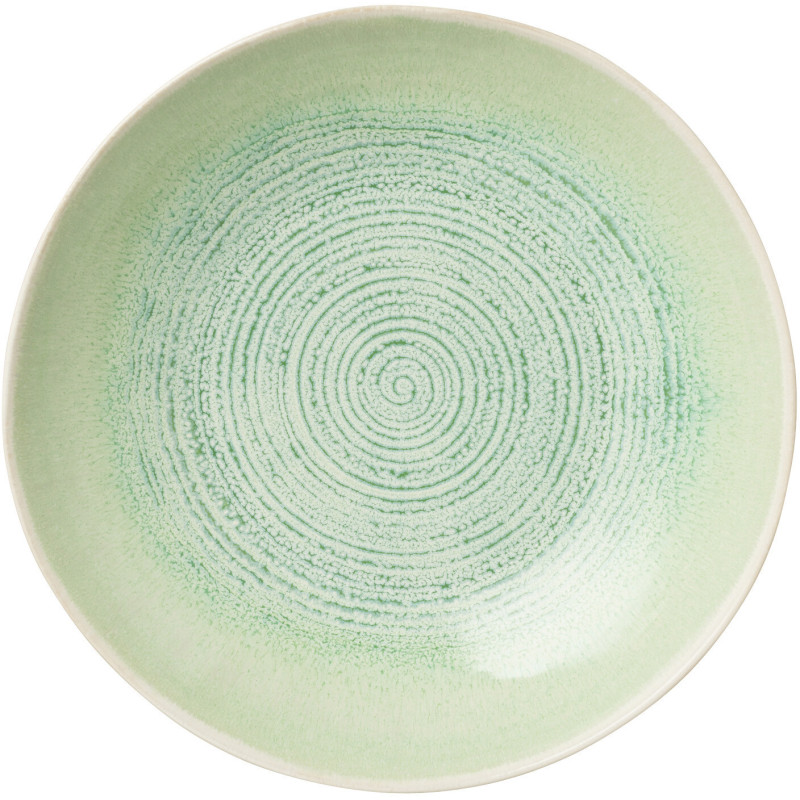 Assiette Ronde Creuse 25 cm Lara en Porcelaine Vert - 3