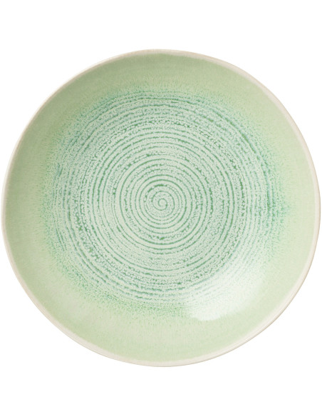 Assiette Ronde Creuse 25 cm Lara en Porcelaine Vert - 3