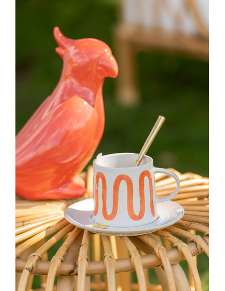 Tasse à thé Naranja en Porcelaine Orange - 2
