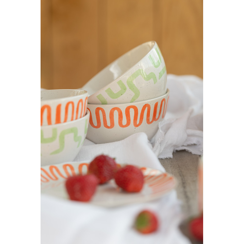 Bol de petit déjeuner Pistachio en Porcelaine Vert - 2