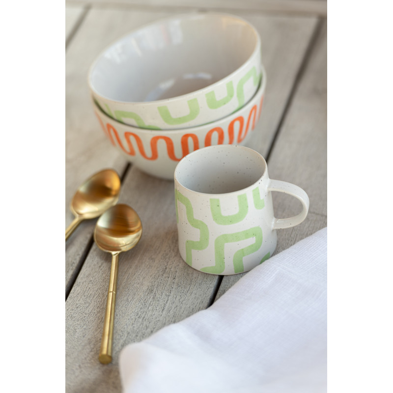 Bol de petit déjeuner Pistachio en Porcelaine Vert - 3
