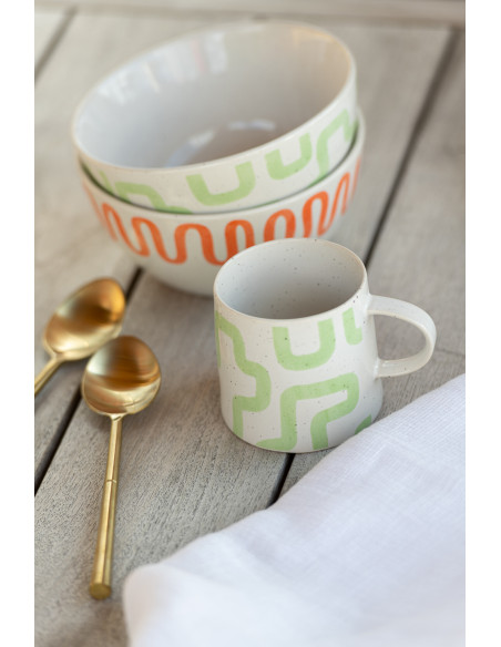 Bol de petit déjeuner Pistachio en Porcelaine Vert - 3