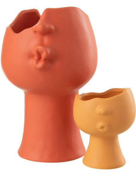 Cache-pot sur pied en Porcelaine Terracotta Enya Diamètre 21 cm - 3