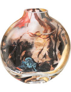 Vase original Rond Hauteur 15 cm en Verre Inspiration La Liberté guidant le peuple Les Chartistes - 1