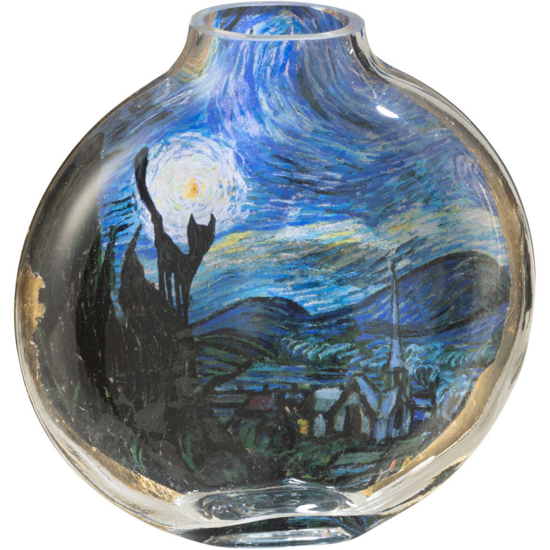 Vase original Rond Hauteur 15 cm en Verre Inspiration La Nuit étoilée Les Chartistes - 1