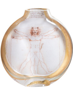 Vase original Rond Hauteur 15 cm en Verre Inspiration L’Homme de Vitruve Les Chartistes - 1