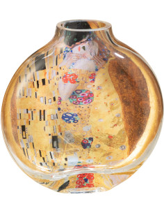 Vase original Rond Hauteur 15 cm en Verre Inspiration Le Baiser Les Chartistes - 1