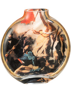 Vase original Rond Hauteur 25 cm en Verre Inspiration La Liberté guidant le peuple Les Chartistes - 1