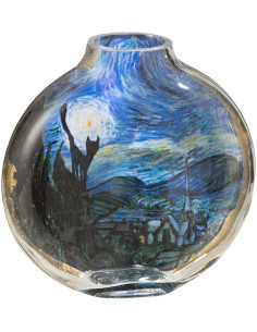 Vase original Rond Hauteur 25 cm en Verre Inspiration La Nuit étoilée Les Chartistes - 1