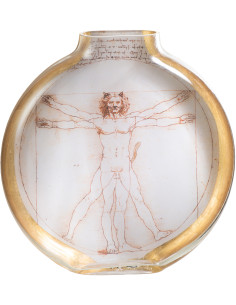 Vase original Rond Hauteur 25 cm en Verre Inspiration L’Homme de Vitruve Les Chartistes - 1