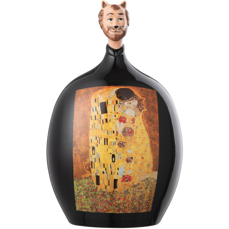 Statuette déco originale Hauteur 12 cm en Dolomite Noir Inspiration Le Baiser Les Chartistes - 1