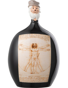 Statuette déco originale Hauteur 22 cm en Dolomite Noir Inspiration L’Homme de Vitruve Les Chartistes - 1