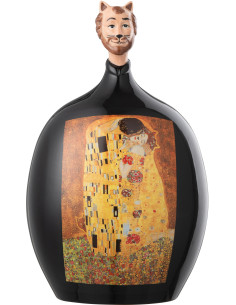 Statuette déco originale Hauteur 22 cm en Dolomite Noir Inspiration Le Baiser Les Chartistes - 1