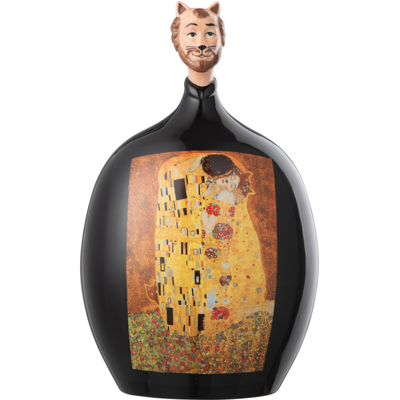 Statuette déco originale Hauteur 22 cm en Dolomite Noir Inspiration Le Baiser Les Chartistes - 1