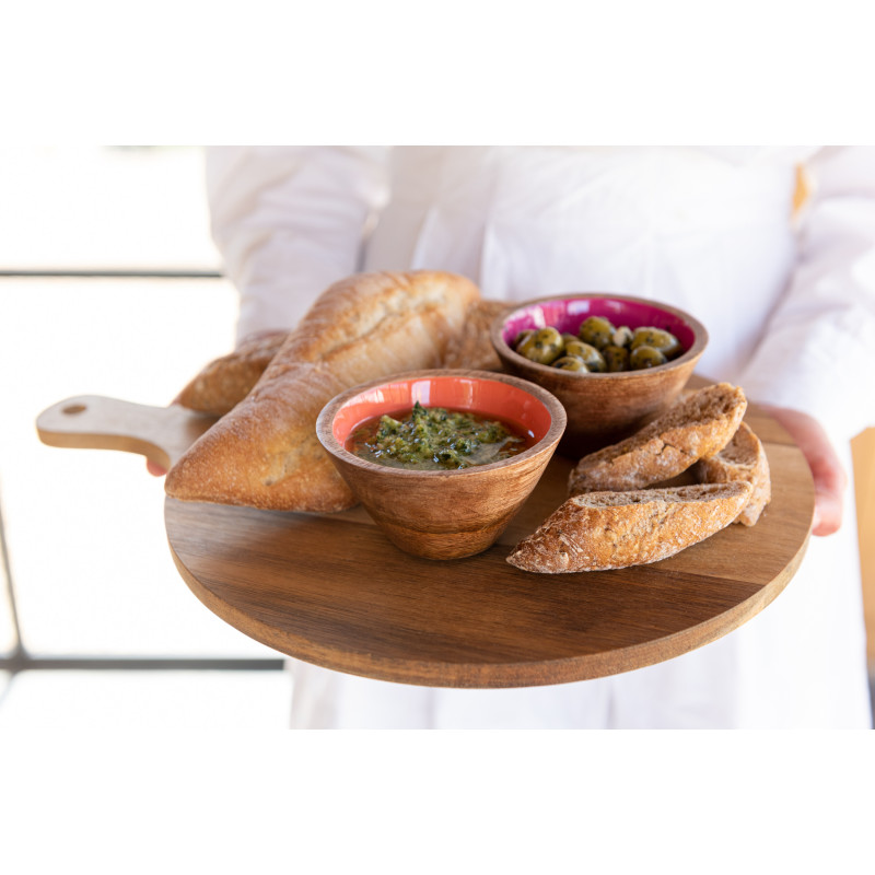 Bol pour apéritif Kos en Bois de manguier Naturel Orange - 2