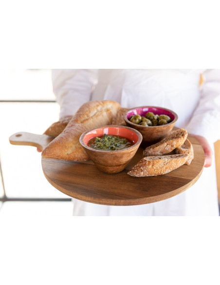 Bol pour apéritif Kos en Bois de manguier Naturel Orange - 2