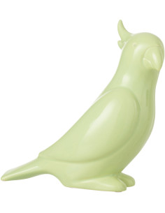 Statue déco Perroquet Ziggy en Faïence Vert - 1