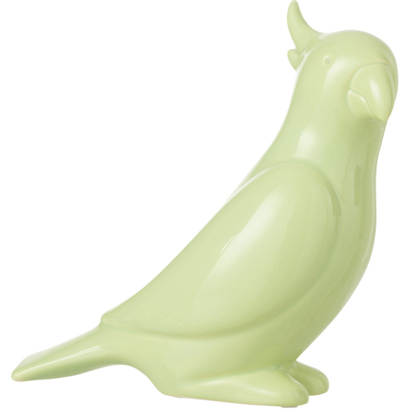 Statue déco Perroquet Ziggy en Faïence Vert - 1