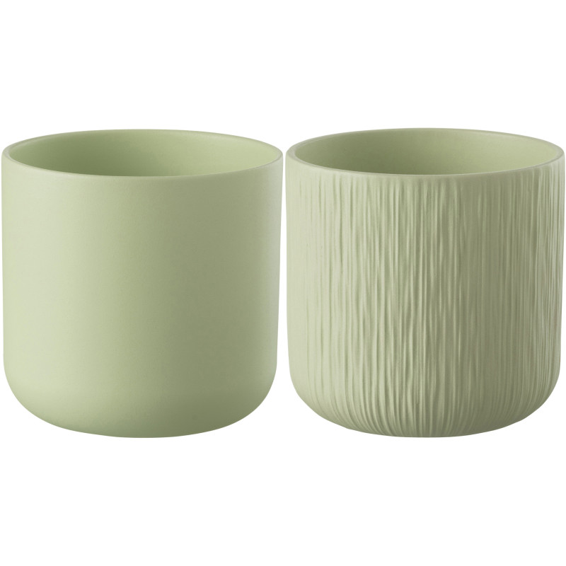 Cache-pot en Céramique Pistache Gen Diamètre 26 cm (Lot de 2) - 1