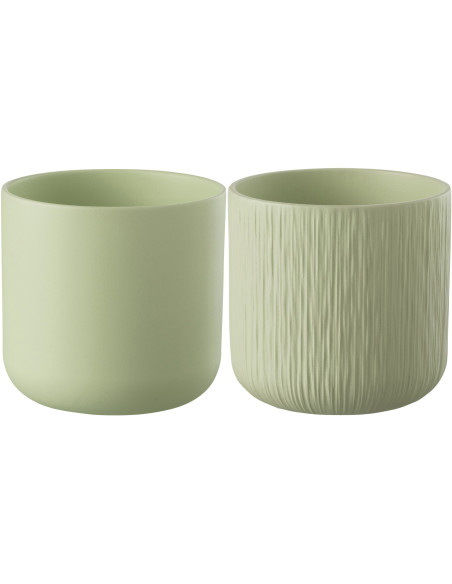 Cache-pot en Céramique Pistache Gen Diamètre 26 cm (Lot de 2) - 1