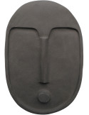 Masque mural céramique gris anthracite 28x19 cm Mask