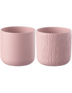 Cache-pot en Céramique Rose Gen Diamètre 11 cm (Lot de 2) - 1
