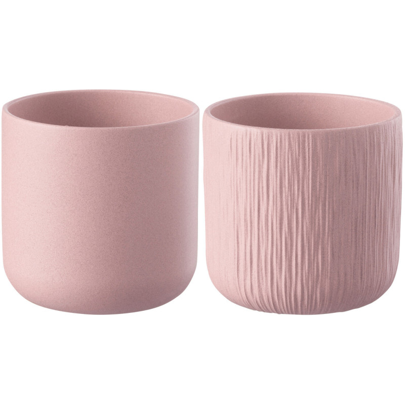 Cache-pot en Céramique Rose Gen Diamètre 11 cm (Lot de 2) - 1