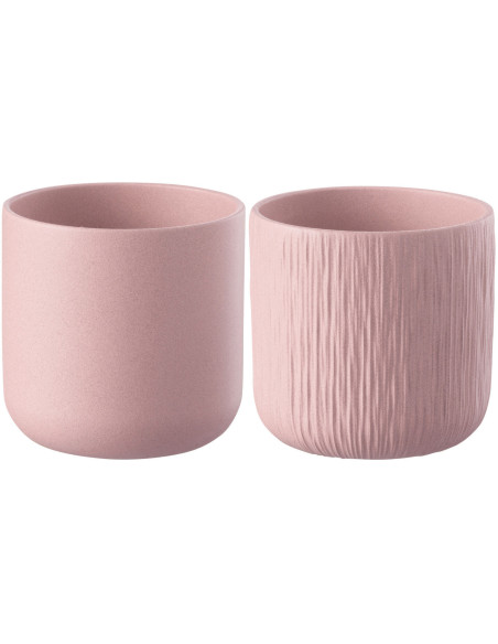Cache-pot en Céramique Rose Gen Diamètre 11 cm (Lot de 2) - 1
