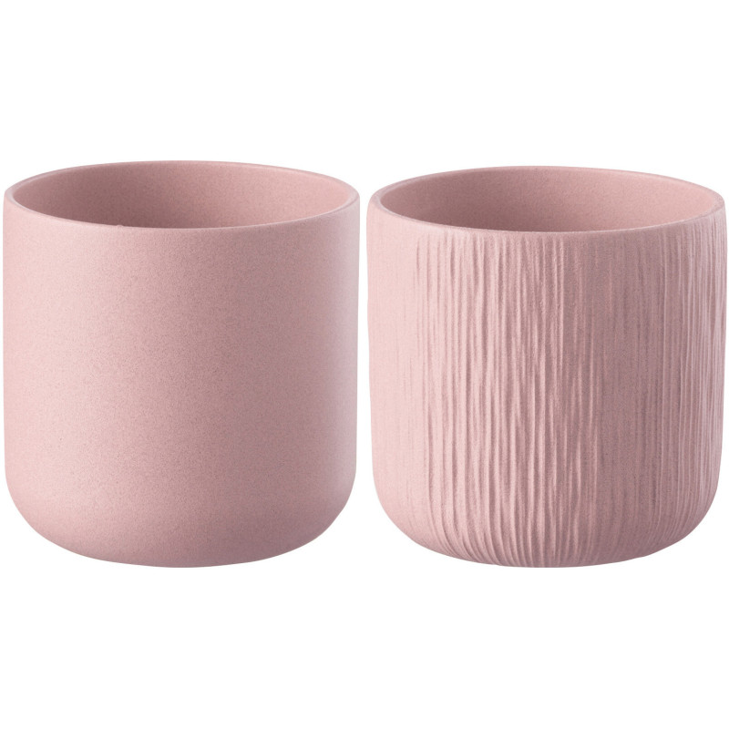 Cache-pot en Céramique Rose Gen Diamètre 13 cm (Lot de 2) - 1
