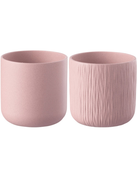 Cache-pot en Céramique Rose Gen Diamètre 13 cm (Lot de 2) - 1