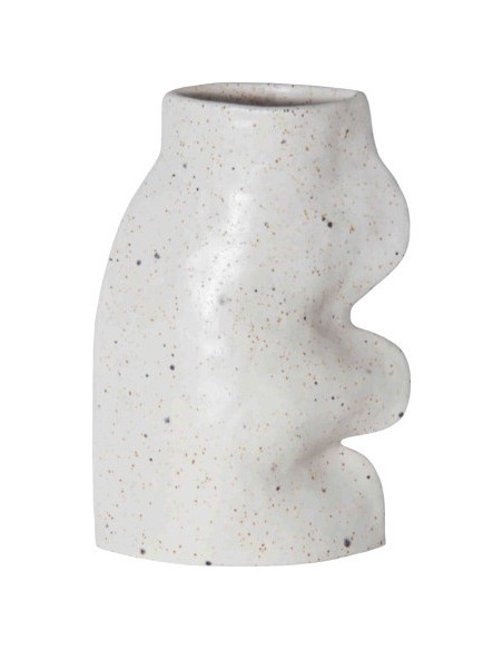 Vase original organique Hauteur 20 cm en Céramique Blanc Fluxo - 1