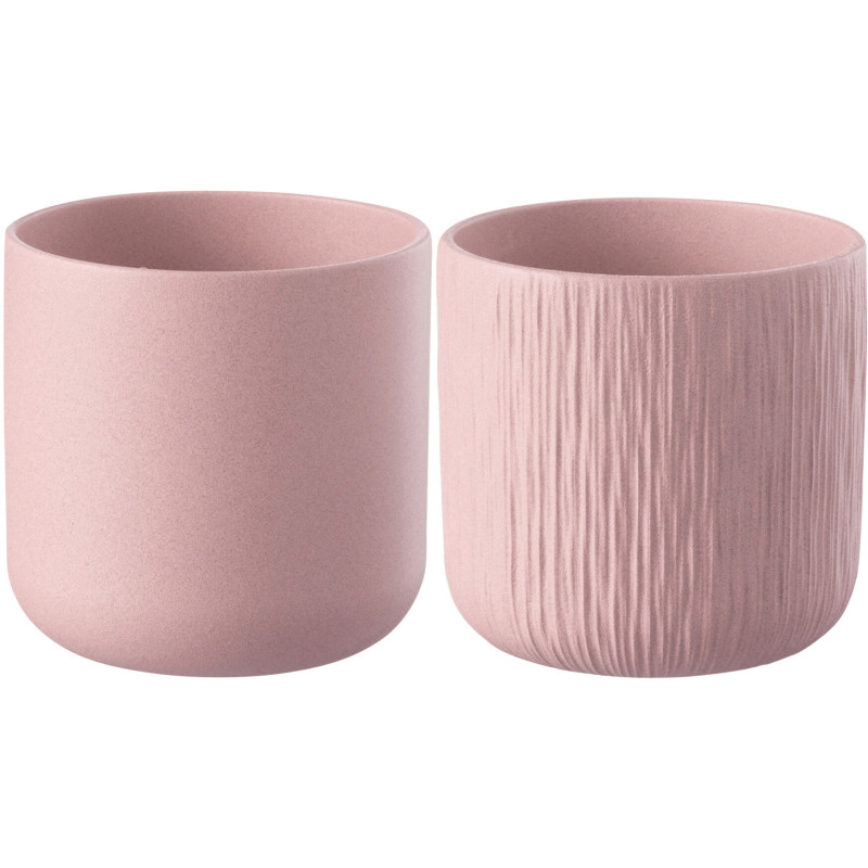 Cache-pot en Céramique Rose Gen Diamètre 15 cm (Lot de 2) - 1