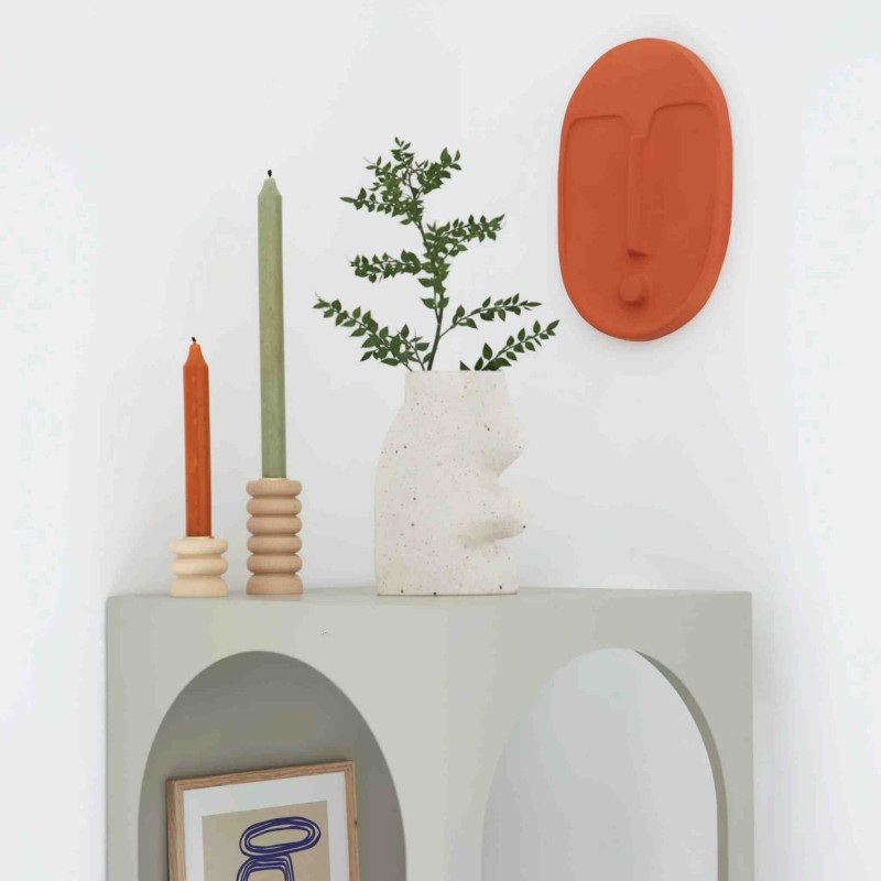 Vase original organique Hauteur 20 cm en Céramique Blanc Fluxo - 6