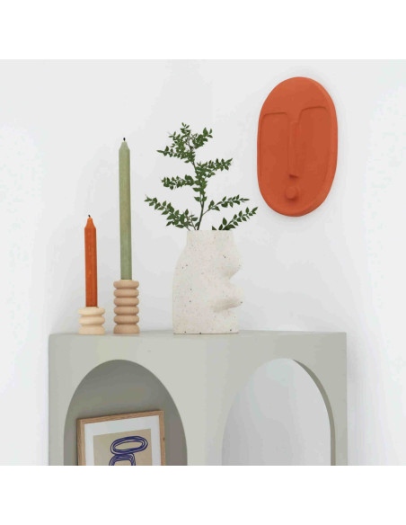 Vase original organique Hauteur 20 cm en Céramique Blanc Fluxo - 6