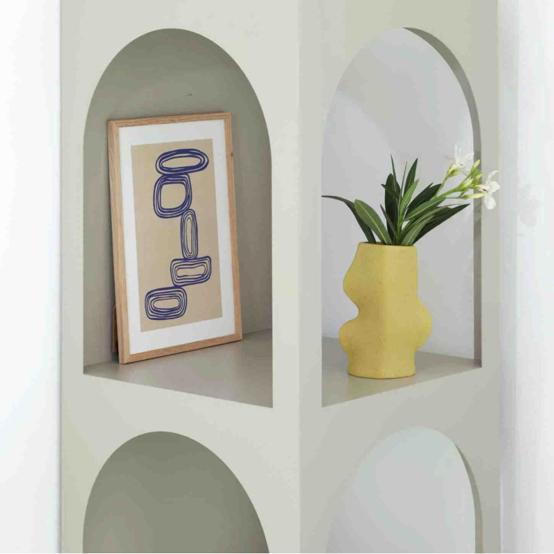 Vase original organique Hauteur 17 cm en Céramique Vert pistache Fluxo - 6