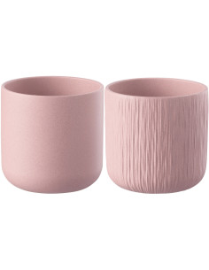 Cache-pot en Céramique Rose Gen Diamètre 18 cm (Lot de 2) - 1