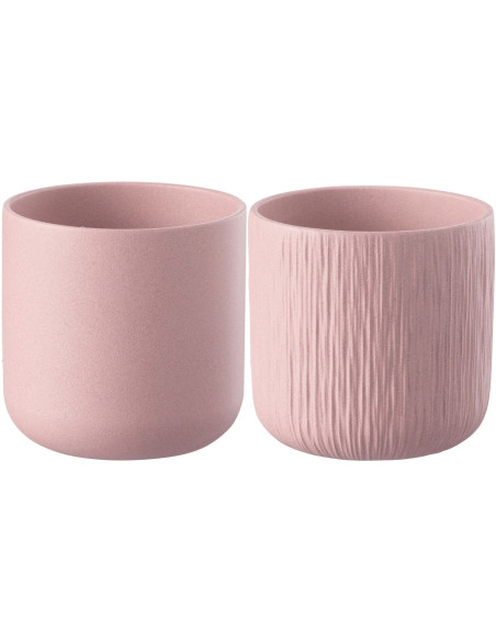 Cache-pot en Céramique Rose Gen Diamètre 18 cm (Lot de 2) - 1