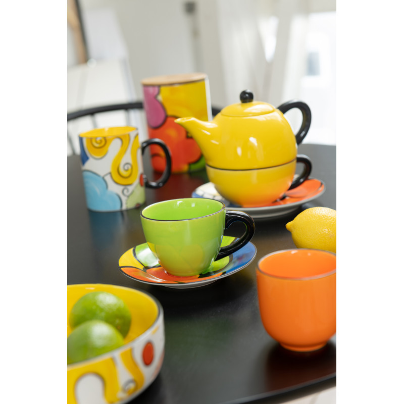 Pot avec couvercle Pop Art en Porcelaine (Lot de 2) - 2