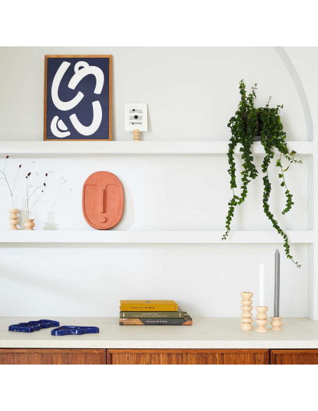 Vide poche organique design Rectangle 22x12 en Céramique Bleu Moucheté Wave - 4